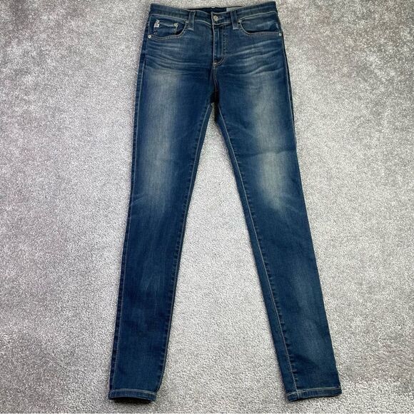 Ag Adriano Goldschmied Farrah Jeans Women’s 26 Blue Skinny High Rise Dark Denim - Picture 1 of 14